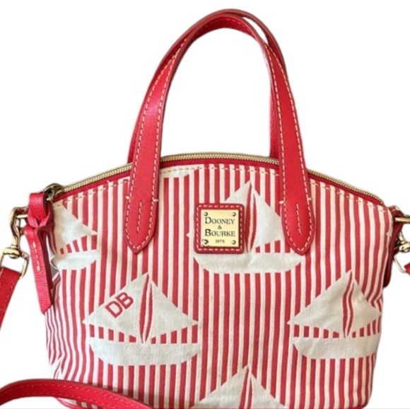 Dooney and Bourke Bitsy Sailboat Crossbody.  EUC Nautical Satchel - Picture 3 of 8